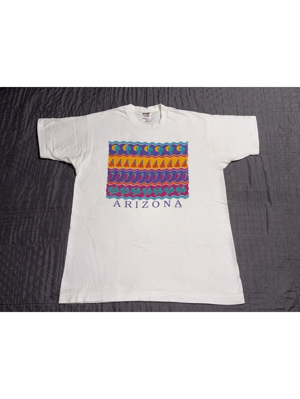 Vintage 90s Arizona Desert Cactus T Shirt XL Fruit of the Loom USA Single Stitch